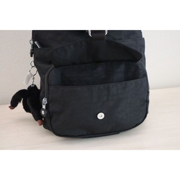 Kipling KI9450 Unisex Small Black Tonal Queenie Backpack - Picture 9 of 12
